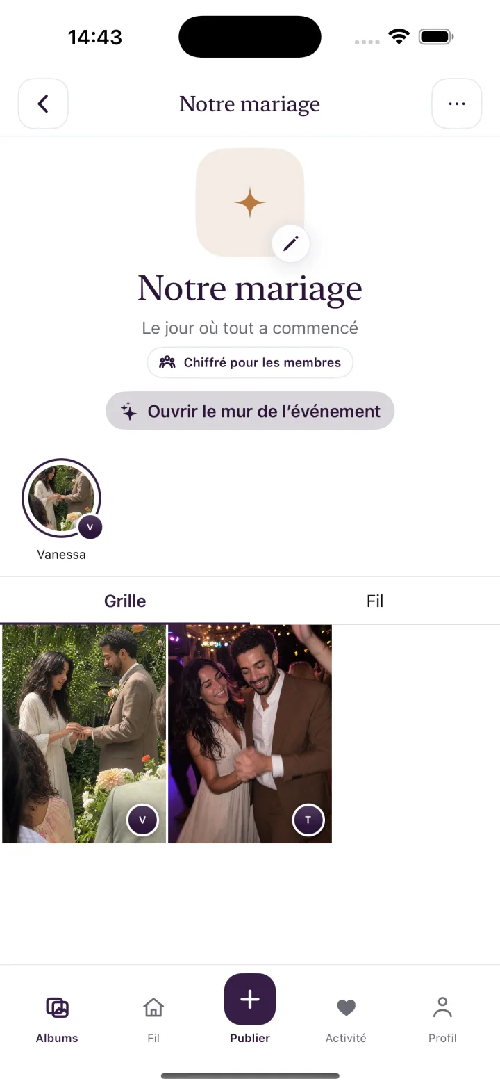 Album de mariage privé